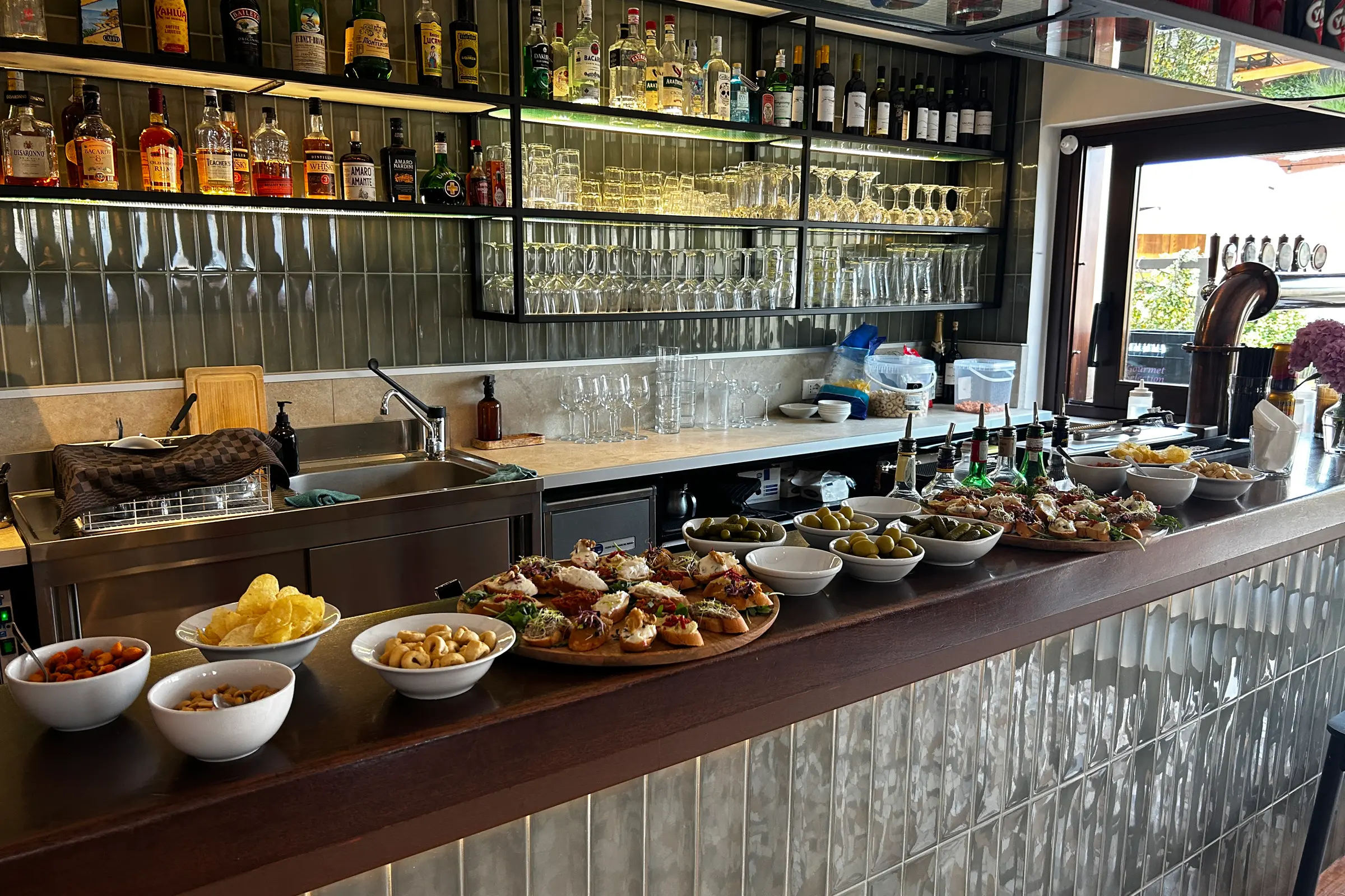 Pilot bar at Tilly's Locanda